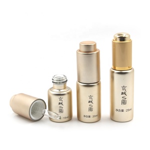 15Ml 20Ml 25Ml Mạ Vàng Độc Quyền In Ấn Tinh Dầu Chai Thủy Tinh Với Áp Lực Vàng Bơm Ống Nhỏ Giọt - Product Image 2