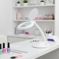 Lampe Loupe LED sur Pied 5 Dioptries pour Esthéticiennes, Extension de Cils, Microblading, Salon de Beauté