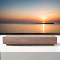 Table basse rectangulaire en teck, meuble de jardin de luxe, Table basse d'extérieur, livraison gratuite