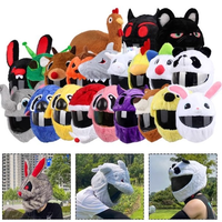 Housse de casque de moto renne mignon en fausse fourrure de lapin douce, ajustement universel pour casques intégraux, coupe-vent, anti-rayures, cadeau festif