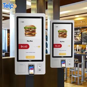 Treo tường hóa đơn trả tiền đặt hàng máy tự dịch vụ mcdonalds nhà hàng tương tác kiosk