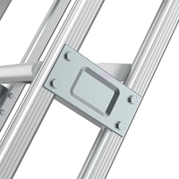 Escaliers muraux pliables en alliage d'aluminium préfabriqués sur mesure pour l'extérieur