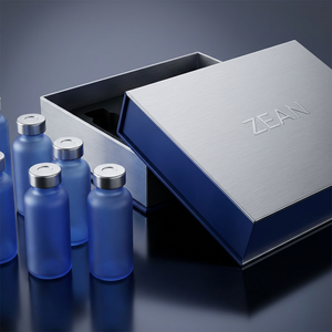 Custom Frosted Blue Glass Vial <b>Labels</b> 10ml Stickers for Liposomal Anti Aging Formula <b>Packaging</b> - Product Image 4