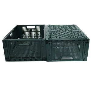 Trung Quốc Nhà Máy Nhựa Vents Đóng Mở Thùng Có Thể Gập Lại Màu Xanh Lá Cây Thùng Có Thể <span class=keywords><strong>Stackable</strong></span> Lưu Trữ Cho Trang Trại Và Kho Sử Dụng - Product Image 2