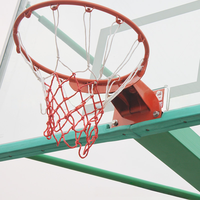 Panier de basket extérieur robuste en acier à hauteur réglable avec panneau en verre trempé pour écoles - Offre spéciale