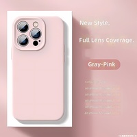 Coques de téléphone portable en silicone liquide haut de gamme pour 17 16 Pro Max 15, protection intégrale de l'objectif, sensation premium, couleur unie