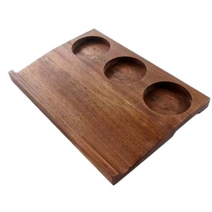 Bandeja de madera para tazas de café Guibang, 27,9 cm x 19,8 cm, bandeja multifuncional para degustación de té y cerveza - Product Image 4