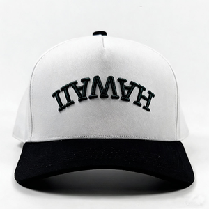 Casquette de baseball à 5 panneaux bicolore brodée sur mesure avec logo inversé - Product Image 1