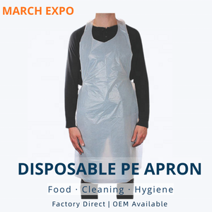 Tablier de cuisine jetable en PE sans manches pour restaurants et usage domestique - Imperméable et résistant à l'huile - Product Image 1