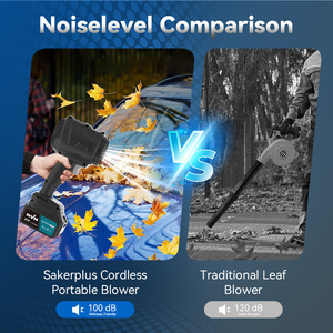 Cordless Compressed Cleaner DIY Portable Mini Battery Leaf <strong>Snow</strong> <strong>Blower</strong> 120mph 500CFM for Pet Car Cleaning Camping - Product Image 4