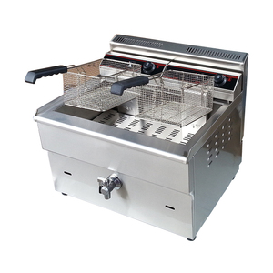 Năng suất cao đôi 17L thương mại Countertop Propane LPG thực phẩm điện <span class=keywords><strong>gas</strong></span> nồi chiên sâu khoai tây chiên cho nhà hàng - Product Image 4