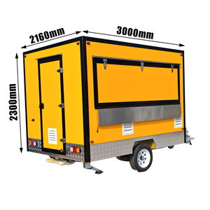 Greenfist GF-S300 10FT Rust Resistant Stainless Steel Fast Food Trailer Outdoor Use Refrigerator Equipped Mobile Snack Food Food - Product Image 3