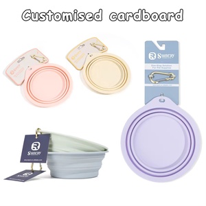 Comedero y Bebedero Plegable de Silicona para Gatos y Perros, Color Macaron, con Logotipo Personalizado, Portátil, Reutilizable, Doble - Product Image 5
