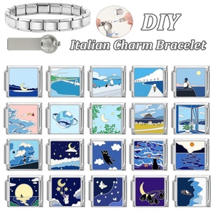 Module de breloques italiennes DIY, paysage naturel extérieur, bracelet, bijoux de mode - Product Image 2