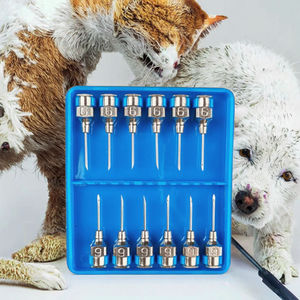 Durable Stainless Steel <b>Veterinary</b> <b>Syringe</b> Needle 14-23G Reusable Long-Lasting for Diagnosis Injection Pigs Goats Horses - Product Image 3