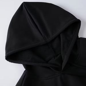 Winter Unisex Knitted Streetwear Hooded <b>Sweatshirt</b> Long Sleeve Solid Drawstring Fashion Pullover Hoodie Embroidered Eco-Friendly - Product Image 5