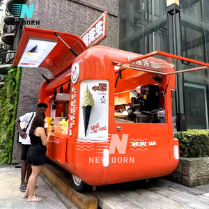 Barbekü gıda kamyonları Retro gıda römork avustralya standart tam donanımlı abd paslanmaz çelik servis arabası - Product Image 4