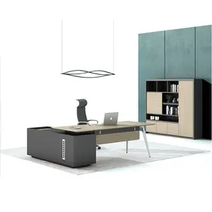 High quality office furniture executive office desk with side cabinet