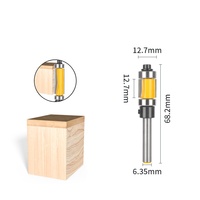 Fraise à rainurer à double roulement à billes 1/4 de pouce, en carbure de tungstène, pour le travail du bois, fraise à rainurer supérieure et inférieure