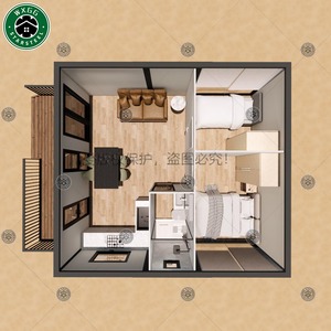 Maison préfabriquée pliable et extensible de 20 pieds ou 40 pieds, maison modulaire mobile avec extérieur en bois moderne - Product Image 6