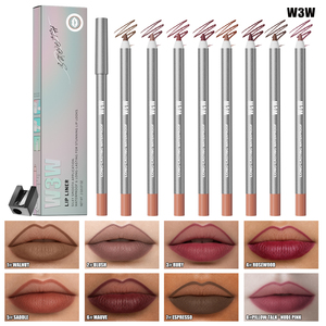 ดินสอเขียนขอบปาก W3W ขายส่ง 8 เฉดสี เนื้อแมท กันน้ำ เรียบลื่นดุจแพรไหม รับผ<span class=keywords><strong>ลิ</strong></span>ตแบรนด์ส่วนตัว - Product Image 1