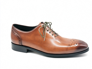 Chaussures habillées décontractées en cuir véritable Dreamy Stark Brogue, bout rond, à lacets, doublure en peau de porc, semelle extérieure en caoutchouc, pour le bureau, la carrière, les mariages et toutes occasions - Product Image 3