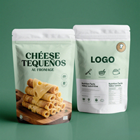 Sachet d'emballage alimentaire personnalisé en PE avec fermeture éclair, idéal pour les taquitos surgelés, les wraps de porc et fromage, et les repas prêts à consommer