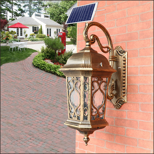 Applique murale solaire d'extérieur pour jardin LED en aluminium moulé sous pression étanche avec verre trempé marron - Product Image 5