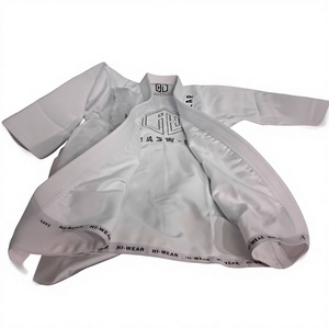 ชุดยูโด BJJ สำหรับผู้ใหญ่ สีขาว ผ้าฝ้าย 100% ชุดศิลปะการต่อสู้ พร้อมโลโก้สั่งทำพิเศษ แห้งเร็วและระบายอากาศได้ดี - Product Image 3