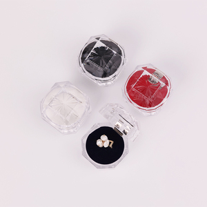 Gói đồ trang sức hộp Nhẫn Chủ Bông tai hiển thị hộp Acrylic đám cưới trong suốt bao bì lưu trữ hộp trường hợp - Product Image 4