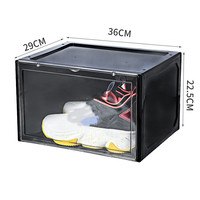 Baskets en plastique transparentes boîtes de rangement de chaussures magnétiques pliables empilables transparentes organisateur de présentation de chaussures en plastique