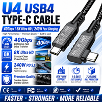 Cable USB4 Thunderbolt 4 LUNGKAY 8K 60Hz, Carga Rápida PD3.1 de 240W, Transferencia de Datos de 40Gbps para MacBook, iPad Pro, SSD Externo