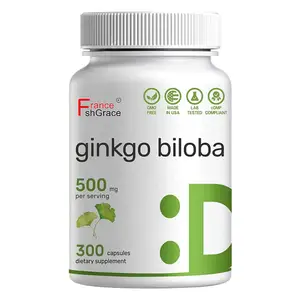 Extra Stärke nicht-GMO kein Gluten 300 Kapseln Ginkgo Biloba 500 mg pro Portion