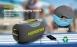 A80 350W para Batería de 5.3 30000mAh, Sistema de Audio Estéreo Inalámbrico Portátil RGB LED a Prueba de Agua de Gran Potencia, Subwoofer para el Hogar - Product Image 3