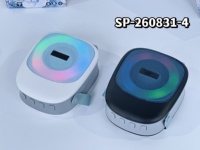 Haut-parleur Bluetooth portable RGB 5W, mini haut-parleur sans fil étanche pour l'extérieur, prend en charge BT TF USB AUX FM TWS, charge Type-C