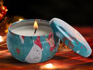 Personalized Branded Logo Four Christmas Scented <b>Candle</b> Gift Set <b>Cheap</b> Chinese Items Return/Welcome Giveaways for Guest - Product Image 4