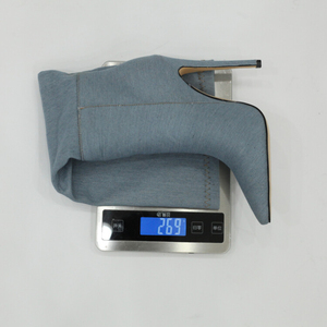 New Popular British Style Autumn and Winter Stiletto Heel Denim Women's <b>Boots</b> - Product Image 6