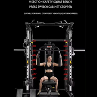 Appareil de musculation multifonctionnel Smith Squat Rack Machine Tout-en-un pour la salle de sport à domicile Exercice Multifonctionnel Poids de 140 kg JIAHONG J099