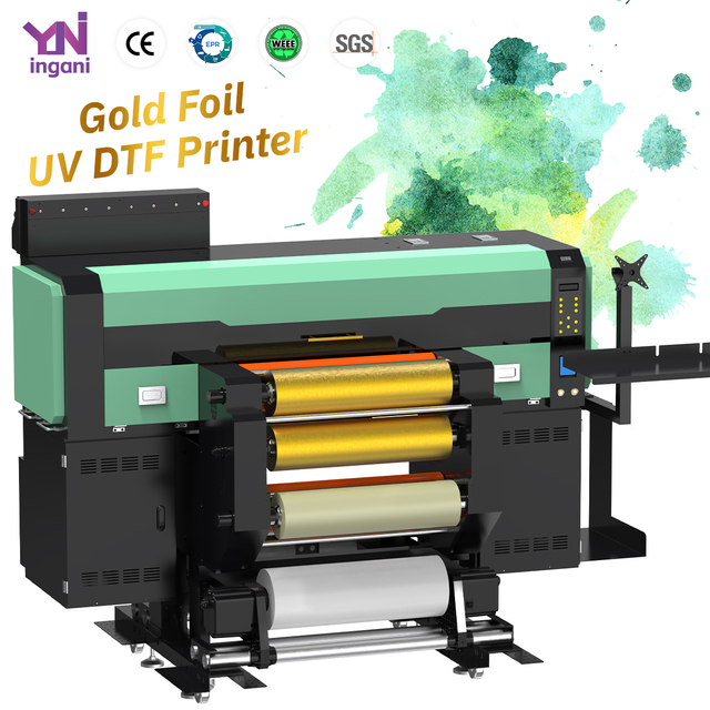 Ingani Golden Supplier Impresora UV DTF I3200 Head UV DTF Printer with Gold Foil