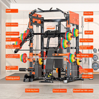 Máquina Smith Multifuncional de Venta Caliente con Cable Cruzado, Rack de Potencia Smith y Máquina de Sentadillas para Fitness