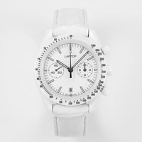 Nouvelle montre mécanique automatique de luxe pour homme, chronographe avec calendrier, boîtier en céramique blanche, réserve de marche, style Hip Hop, 26 ans d'expérience, très populaire
