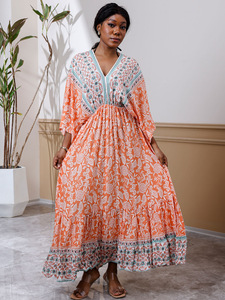 Abito Estivo da Spiaggia per Donna, Casual con Stampa Boho <span class=keywords><strong>in</strong></span> Viscosa Morbida e Traspirante - Product Image 3