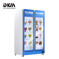 DKM Distributeur automatique intelligent de vente double face avec arrangement de fleurs de roses naturelles avec lecteur de cartes