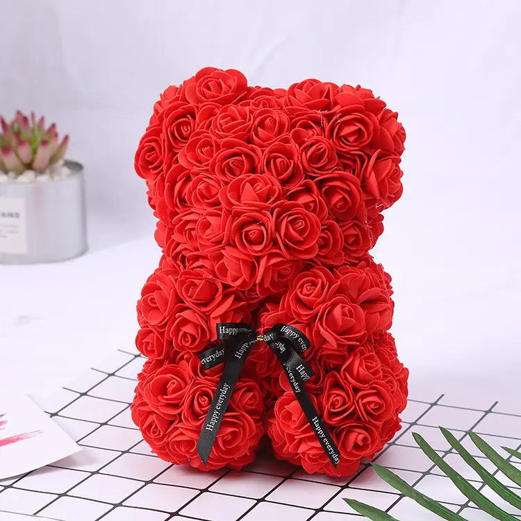 Bán Chạy Hoa Hồng Xốp 25Cm Hoa Hồng Gấu Bông Có Hộp Quà Tặng Ngày Của Mẹ Bạn Gái Valentine Osos De Flores