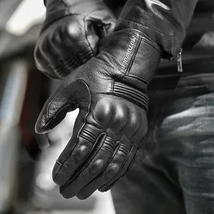 MOTOWOLF พรีเมี่ยมหนังถุงมือรถจักรยานยนต์ขี่ Knuckle ป้องกันมอเตอร์ไซด์ Motocross กีฬาขี่จักรยานถุงมือ