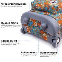 Sac à dos à roulettes pour ordinateur portable fille garçon Roller Bookbag Top-handle Shoulder Bagages Trolley School Bag