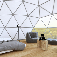 Tente géodésique de luxe moderne en PVC imperméable pour 2 à 4 personnes |   Igloo de glamping pour le camping en plein air en hiver