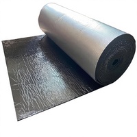 ZHANSHENG Tapis d'isolation phonique et thermique pour voiture en mousse EPDM, finition aluminium noir, ignifuge, sûr, souple et léger