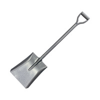 Pelle de jardinage agricole monobloc en acier au manganèse avec manche en acier pour la plantation de légumes et le creusement de terre en extérieur