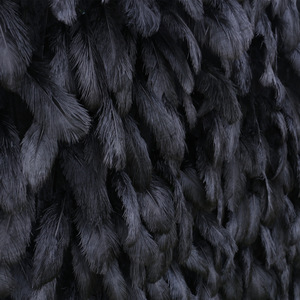 Panneau mural HLC 3D en plumes d'autruche artificielles, noir et rose clair, <span class=keywords><strong>pour</strong></span> mariée gothique et centres commerciaux de mariage - Product Image 2